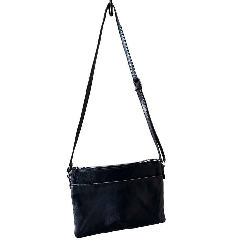 Margot Black Leather Crossbody